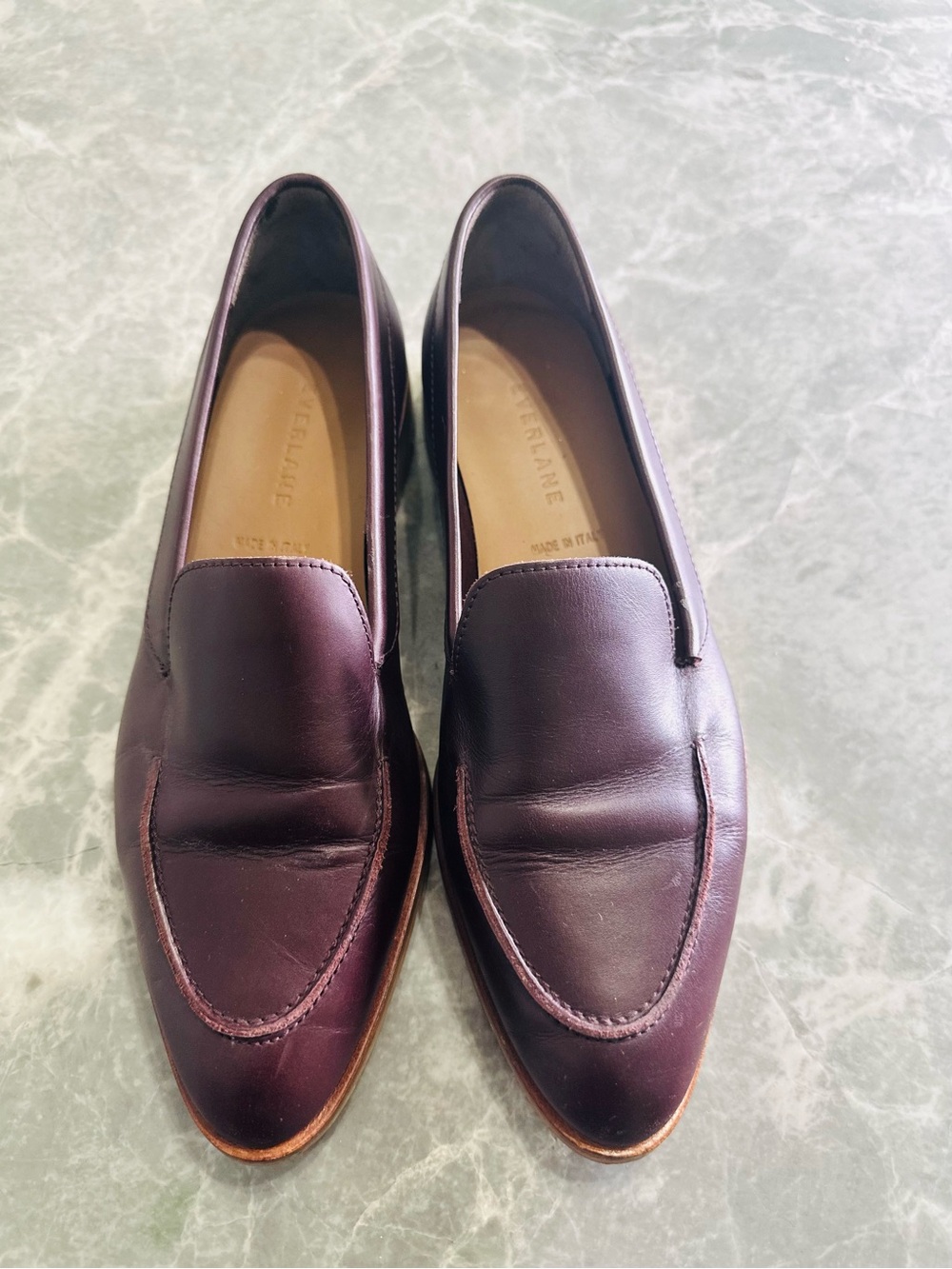 Everlane Women's Burgundy Leather Loafers